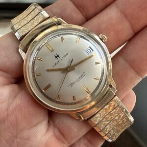 Vintage 60’s Hamilton Thin O Matic 10k Rolled Gold Automatic Wrist Watch Men’s